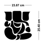Bikri Kendra - Ganesha Golden Mirror Stickers for Wall, Acrylic Mirror Wall Decor Sticker Wall Mirror Stickers Acrylic Stickers Wall Stickers for Hall Room Bed Room Kitchen