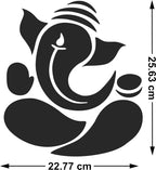 Ganpati Golden Mirror Stickers for Wall, Acrylic Mirror, 3D Stickers, Wall Stickers for Room Hall Home and Office (Golden, Pack of 1)
