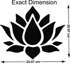 Bikri Kendra - Big Lotus Flower Gold Mirror Stickers for Wall, Acrylic Mirror, Wall Mirror, 3D Stickers, Wall Stickers for Room Hall Home and Office-Self-Adhesive
