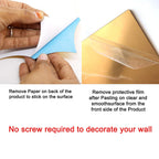 VAH-Kya Bat Hai !! Swastika Golden, mandir Sticker, Pooja mandir Stickers, Stickers for mandir, Sticker for mandir Wall Sticker for Home, Pooja Room (Set of 1)